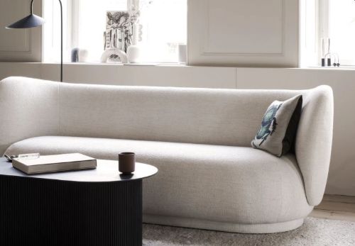Ferm Living Rico 3-Personen-Sofa Boucle L:210 cm – gebrochenes Weiß