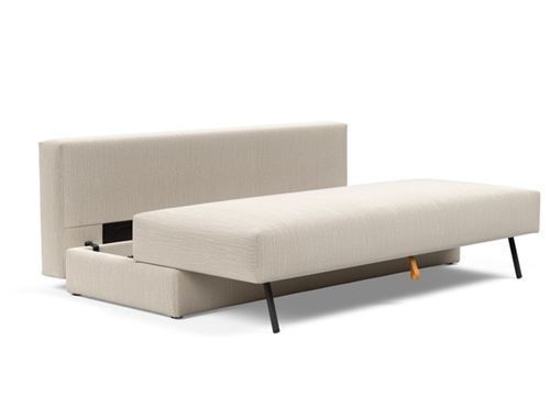 Innovation Living Osvald Schlafsofa L: 200 cm – Mattschwarz/Blida Sandgrau