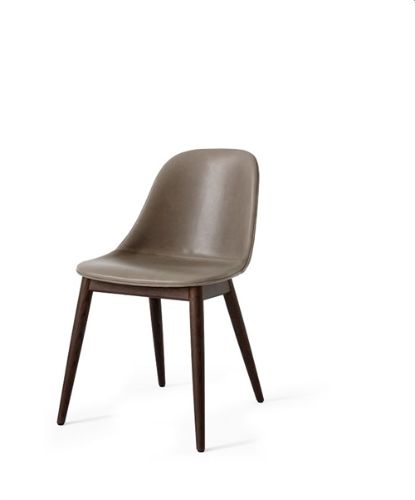 Audo Copenhagen Harbour Side Dining Chair SH: 45 cm – Dakar 0311 / Gestell aus dunkel gebeizter Eiche