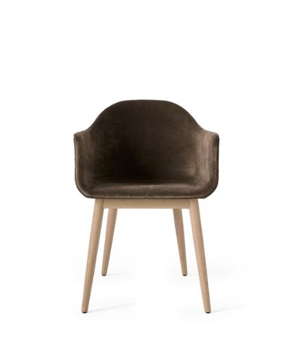 Audo Copenhagen Harbour Dining Chair SH: 45 cm - City Velvet CA 7832/078 / Natural Oak