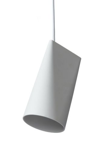 Moebe Keramik-Hängeleuchte schmal H: 22 cm – Weiß