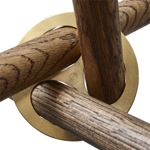 Eberhart Furniture Daphne Couchtisch Ø: 65 cm – Dunkler Beton/Dunkle Eiche