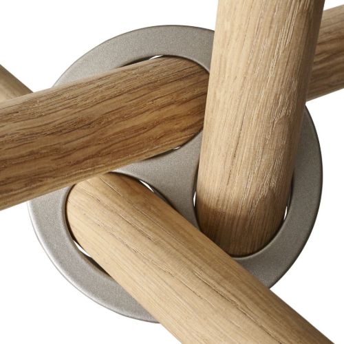 Eberhart Furniture Bertha Couchtisch Ø: 90 cm - Heller Beton/Helle Eiche
