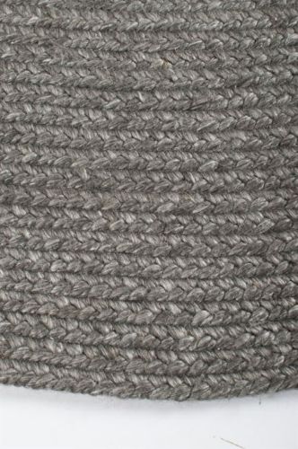 HC Carpets Stavanger Handgefertigter Teppich Ø: 240 cm – Dunkelgrau
