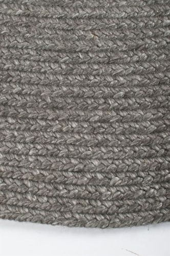 HC Carpets Stavanger Handgefertigter Teppich Ø: 160 cm – Dunkelgrau