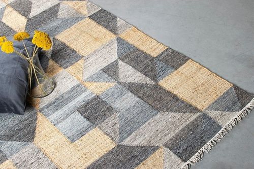 HC Carpets MIGO handgewebter Kelim-Teppich 200 x 290 cm – Midnight Mix
