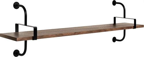 GUBI Démon Shelf, 2 Brackets, 155, 1 shelf (American Walnut Semi Matt Lacquered)