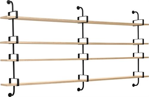 GUBI Démon Shelf, 3 Brackets, 215, 4 shelves (Oak Semi Matt Lacquered)