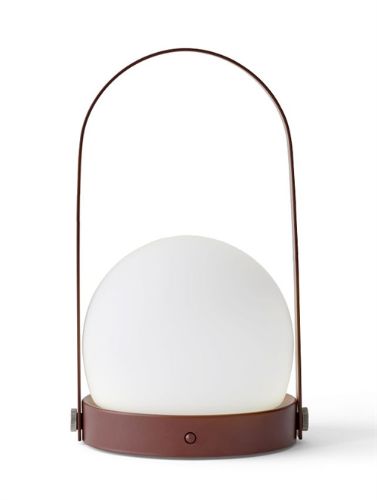 Audo Copenhagen Carrie LED-Lampe tragbar Ø: 13,5 cm – gebranntes Rot
