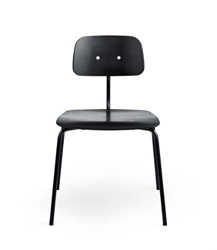 Montana Kevi 2060 Spisebordstol SH: 47 cm - Sort Finér/Sort Stel OUTLET