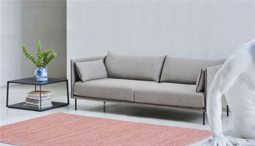 HAY Silhouette 3-Personen-Sofa Mono L:212 cm – Ruskin 33 / Geölte massive Eiche