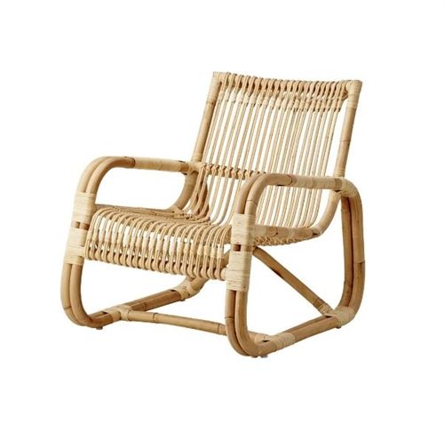 Cane-line Indoor Curve Loungestol SH: 34 cm - Natural Rattan