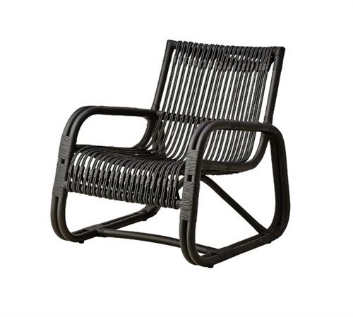 Cane-line Indoor Curve Loungestol SH: 34 cm - Black Rattan