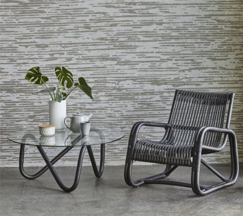 Cane-line Indoor Wave Couchtisch 74x65x40 cm - Schwarzes Rattan