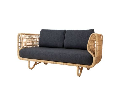 Cane-line Indoor Nest 2. pers Sofa L: 156 cm - Natural Rattan/Grey