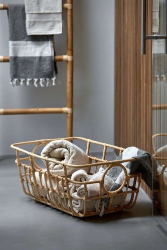Cane-line Indoor Carry Me Kurv Lav H: 26 cm – Natürliches Rattan