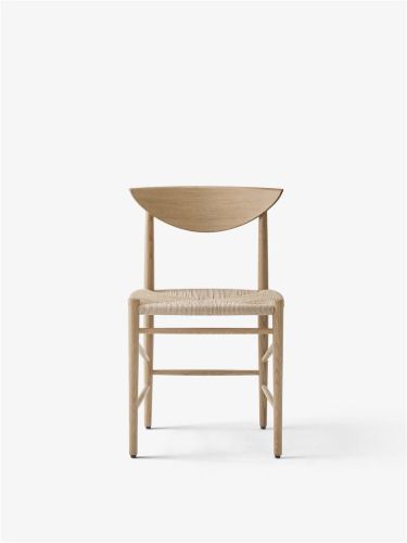&Tradition HM3 Drawn Chair SH: 46 cm – Naturpapierkordel/geölte Eiche