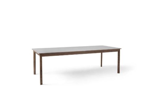 &Tradition Patch HW2 Extendable Table 240x100 cm - Smoked Oiled Oak w. Griogo Londra 0718 Fenix Nano Laminate & Brass
