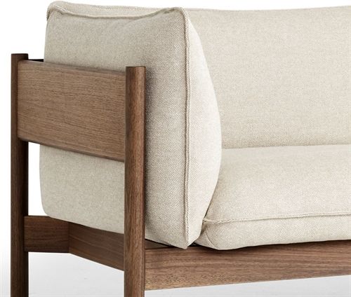 HAY Arbor 3-Sitzer B: 220 cm – Hallingdal 220 / geöltes, gewachstes massives Walnussholz