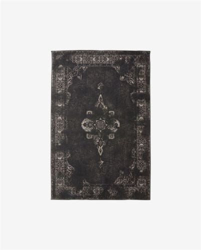 Nordal Grand Woven Rug 60x90 cm - Dark Grey/Black 