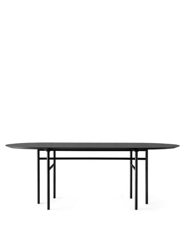 Audo Copenhagen Snaregade Dining Table Oval B: 210 cm - Black Steel / Black Oak 