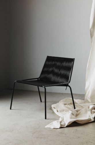 Thorup Copenhagen Noel Lounge Chair SH: 43 cm - Stahl/Schwarz
