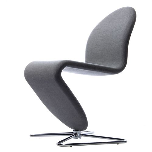 Verpan System 1-2-3 Dining Chair Standard SH: 47 cm - Steelcut Trio 2 153/Butterfly Aluminium