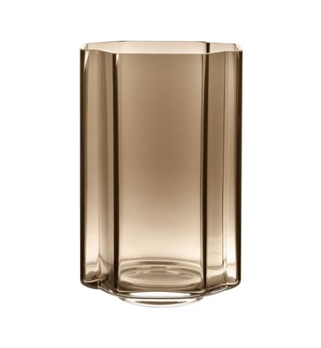 Louise Roe Funki Vase Asymmetric H: 34 cm - Smoke