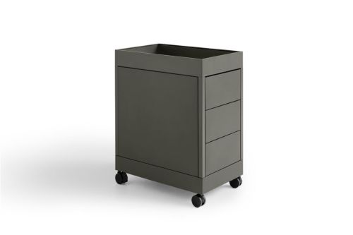 HAY New Order Trolley/B3 Drawer And Tray Top incl. Lock 34x68 cm - Army
