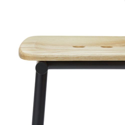 Please Wait to be Seated Tubby Tube Barhocker H: 73 cm – Natur/Schwarz