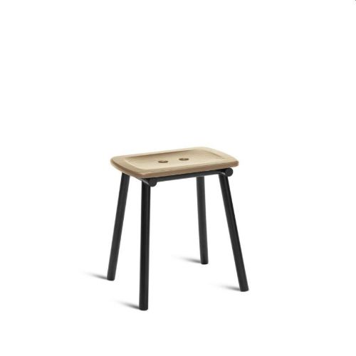 Please Wait to be Seated Tubby Tube Stool H: 45 cm - Nature/Black
