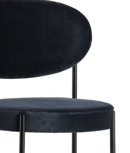 Verpan Serie 430 Stuhl SH: 47 cm - Harald 182 Blau/Schwarz