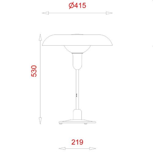 Piet Hein RA 400 Tischleuchte H: 53 cm – Schwarz/Chrom