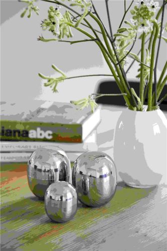 Piet Hein Twin Bowl Schüssel Ø: 8,5 cm - Silber