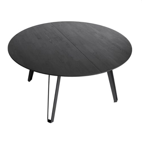 Muubs Esstisch Space Ø: 150 cm – Woca Esche schwarz/Eisen