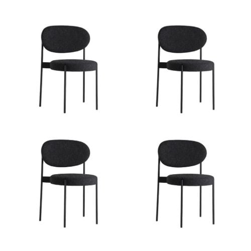 Verpan Series 430 Chair SH: 47 cm - Hallingdal 180/Black 4 FOR 3 KAMPAGNETILBUD