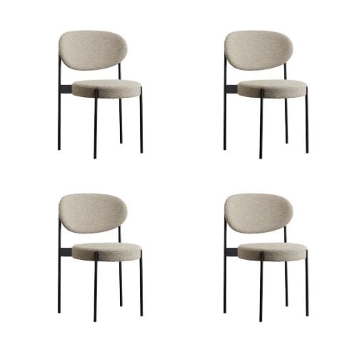 Verpan Series 430 Chair SH: 47 cm - Hallingdal 227/Black 4 FOR 3 KAMPAGNETILBUD