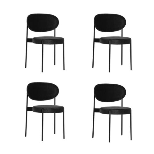 Verpan Series 430 Chair SH: 47 cm - Harald 192 Black/Black 4 FOR 3 KAMPAGNETILBUD