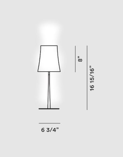 Foscarini Birdie Easy Tischleuchte H: 43 cm – Ziegelrot
