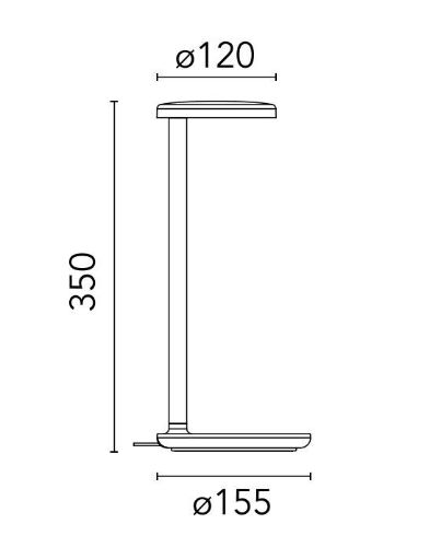 FLOS Oblique Tischleuchte H: 35 cm – Mattweiß