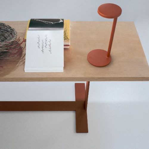 FLOS Oblique Tischleuchte H: 35 cm – Mattrost