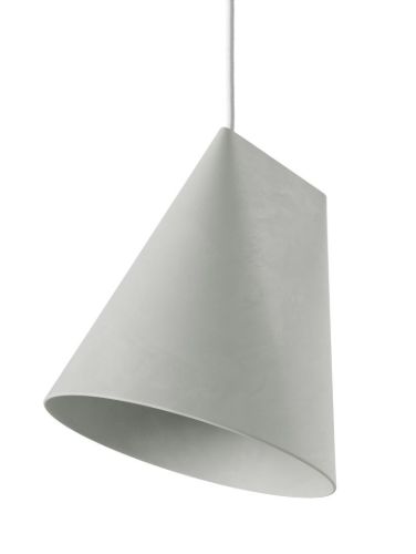 Moebe Keramik-Pendelleuchte breit H: 23,5 cm – Hellgrau