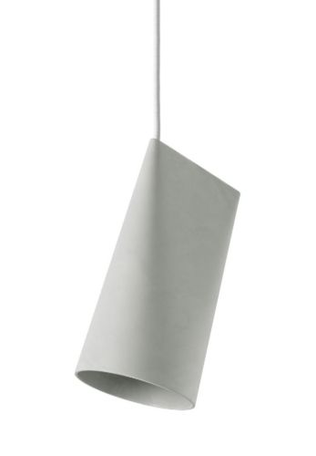Moebe Keramik-Hängeleuchte schmal H: 22 cm – Hellgrau