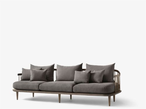 &Tradition Fly SC12 Sofa L: 240 cm - Smoked Oiled Oak/Hot Madison 093