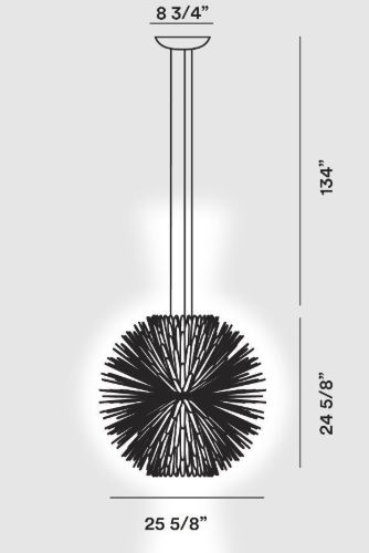 Foscarini Sun-Light of Love Pendelleuchte LED Ø: 65cm - Gold