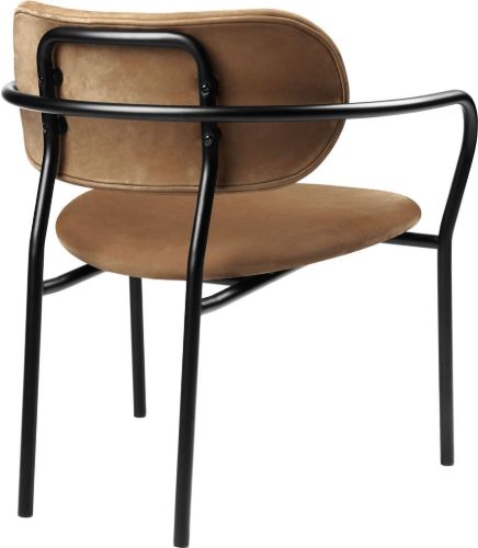 GUBI Coco Lounge Chair SH: 41 cm - Schwarz / Chamois 1709