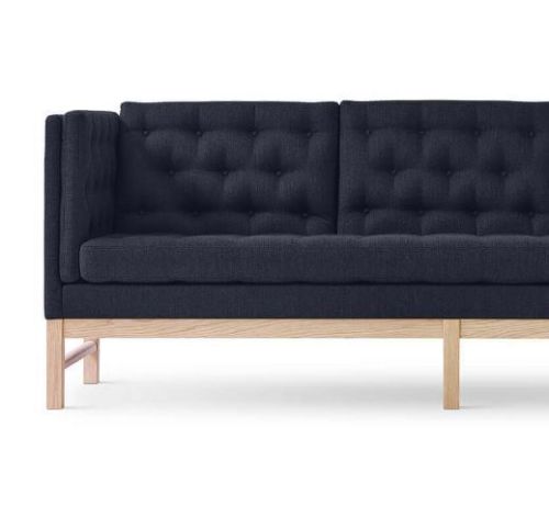 Fredericia Furniture Erik Jørgensen EJ 315-2 2 Pers. Sofa L: 153 cm – Mood 2103 Blau/Seifenbehandelte Eiche
