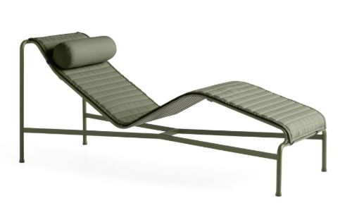 HAY Palissade Chaise Lounge Steppkissen 49,5 x 195 cm – Olivgrün