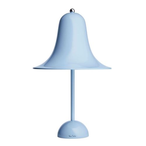 Verpan Pantop Ø23 Bordlampe H: 38cm - Light Blue/Glossy Airy Blue