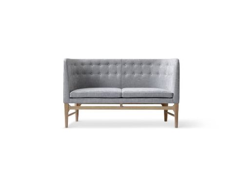 &Tradition AJ6 Mayor 2 Pers. Sofa L: 138cm - Olieret Eg/Grå (Hallingdal 130)